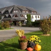 Hotel Waldesruh Vorgarten Herbst
